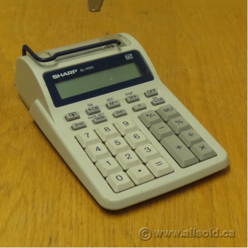 Sharp EL1701C 12 Digit Printing Calculator Adding Machine Allsold.ca